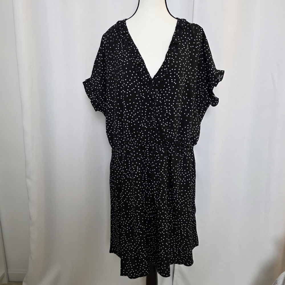 SHEIN Black and White Polka Dot Dress
